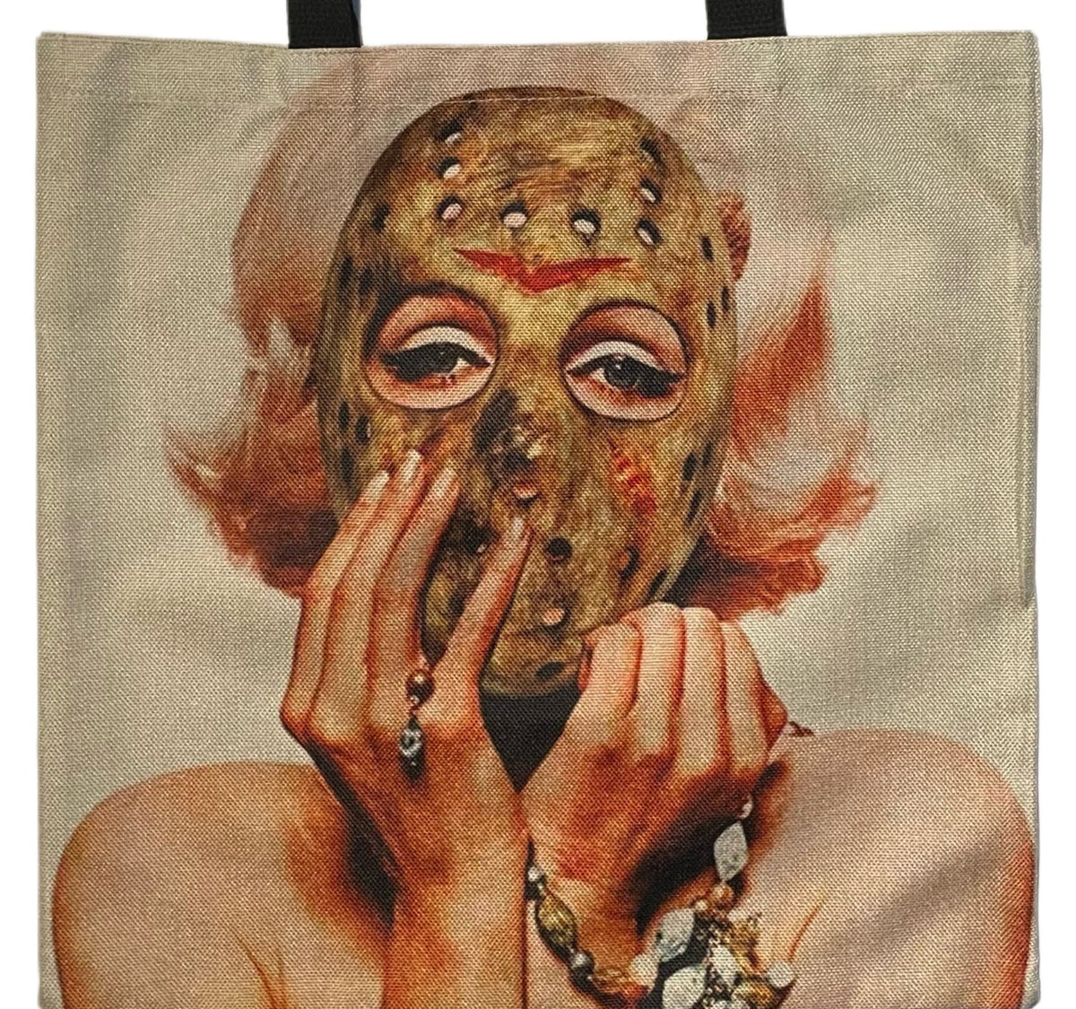 New Marilyn Monroe With Jason Voorhees Mask Canvas Tote Bags. Image –  J.B. Accessories05