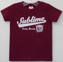 Load image into Gallery viewer, New &quot;Sublime (Burgundy)&quot; Youth Silkscreen Band T-Shirt. Available In XS-XL Youth.
