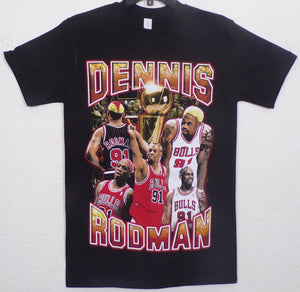 New "Dennis Rodman - Trophy" Unisex Silkscreen T-Shirt. Available From Small-3XL.