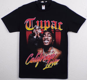 New "Tupac - California Love" Unisex Silkscreen T-Shirt. Available From Small-3XL.