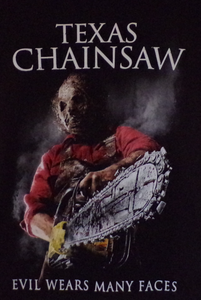 New "The Texas Chain Saw Massacre - Evil Wears Many Faces" Unisex Silkscreen T-Shirt. Available From Small-3XL.