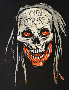 New "Cannibal Corpse Butcher Head" Unisex Silkscreen T-Shirt. Available From Small-3XL.