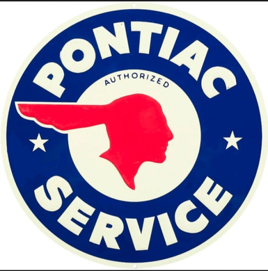 new pontiac service 24 round embossed aluminum sign wall decor transportation general motors cars auto novelty