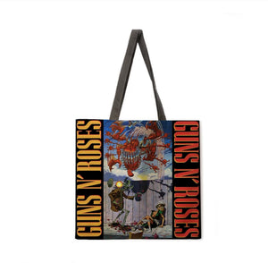 New "Guns N' Roses - G N' R Lies" Canvas Tote Bags. Image Is Printed On Both Sides.