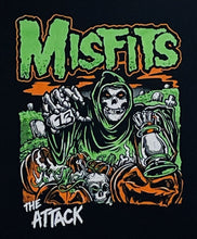 Load image into Gallery viewer, new misfits the attack youth silkscreen t-shirt available from XS-XL youth unisex music girls boy apparel shirts tops kids children
