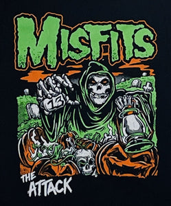 new misfits the attack youth silkscreen t-shirt available from XS-XL youth unisex music girls boy apparel shirts tops kids children