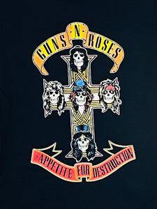 New "Guns N Roses Appetite for Destruction" Youth Silkscreen T-Shirt. Available In XS-XL Youth.
