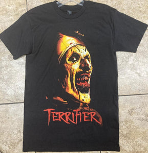 New "Terrifier - Art The Clown" Unisex Silkscreen T-Shirt. Available From Small-3XL.