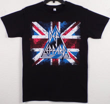 Load image into Gallery viewer, ’Def Leppard - Union Jack’ Adult Silkscreen T-Shirt. Available From Small-3XL. - Unisex Short Sleeve Shirt
