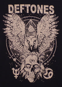 New ’Deftones - Owl and Skull’ Unisex Silkscreen T-Shirt. Available From Small-3XL. - Men’s Short Sleeve Shirt