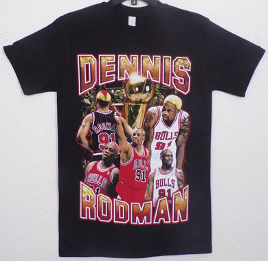 New ’Dennis Rodman - Trophy’ Adult Silkscreen T-Shirt. Available From Small-3XL. - Unisex Short Sleeve Shirt