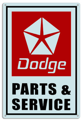 New ’Dodge Parts & Service’ Reproduction Gas Station Metal Sign Available in 3 Sizes - 12