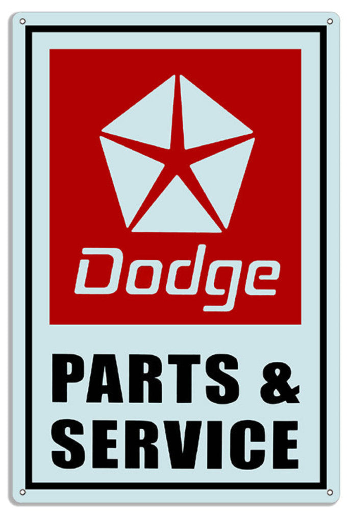 New ’Dodge Parts & Service’ Reproduction Gas Station Metal Sign Available in 3 Sizes - 12