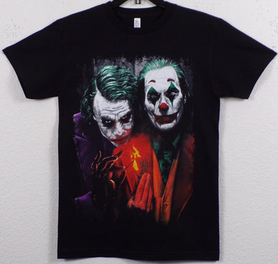 New ’Double Jokers’ Adult Silkscreen T-Shirt. Available From Small-3XL. - Unisex Short Sleeve Shirt