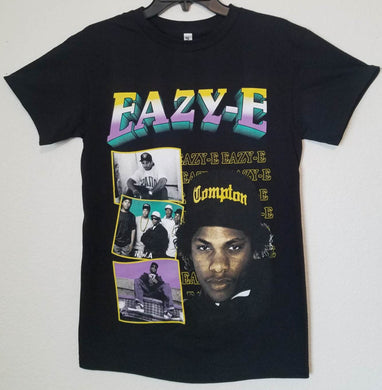 eazy-e colored pictures adult silkscreen t-shirt available from small 3xl  unisex rap hip hop music nwa apparel adult shirt tops