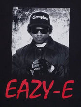 Load image into Gallery viewer, eazy-e with red letters adult silkscreen t-shirt available from small-3xl unisex rap music nwa hip hop music movie apparel adult shirts tops
