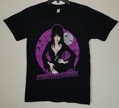 elvira mistress of the dark adult silkscreen t-shirt available from small-3xl unisex movie horror apparel adult shirts tops