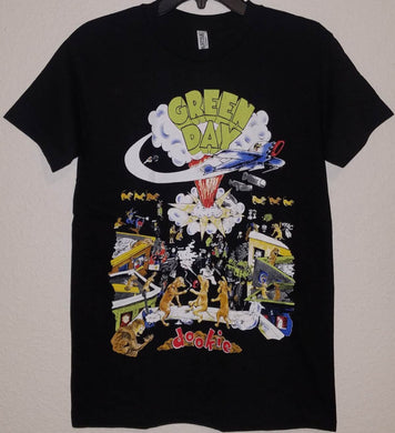 green day dookie adult silkscreen punk band t-shirt available from small-3xl unisex music apparel adult shirts tops