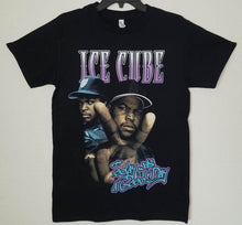 Load image into Gallery viewer, ice cube peace sign today was a good day unisex silkscreen t-shirt available from small 3xl music hip hop rap apparel adult shirts tops
