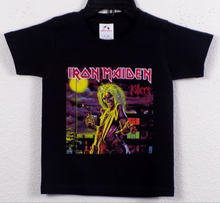 Load image into Gallery viewer, &quot;Iron Maiden &#39;Killers&#39; Youth Band T-Shirt featuring bold album artwork, available in sizes XS-XL.&quot;
