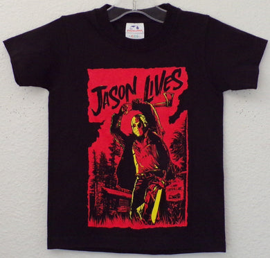 Youth Jason Lives horror-inspired design. Perfect for boys and girls. Available in sizes XS-XL youth from JB Accessories05