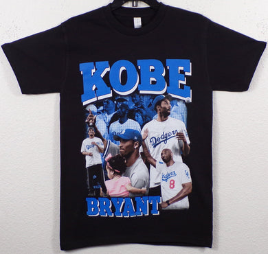 New ’Kobe Bryant - Dodgers’ Adult Silkscreen T-Shirt. Available From Small-3XL. - Unisex Short Sleeve Shirt