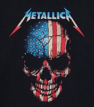 Load image into Gallery viewer, metallica usa skull adult silkscreen t-shirt available from small-3xl unisex music adult apparel hard rock shirts tops
