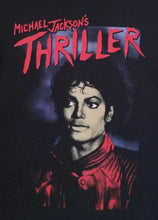 Load image into Gallery viewer, michael jackson thriller adult silkscreen t-shirt available from small-3xl unisex pop music apparel adult shirts tops
