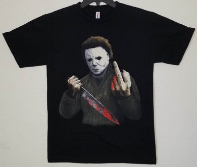 michael myers bloody knife adult silkscreen t-shirt available from small-3xl movies unisex horror bloody knife adult shirts tops