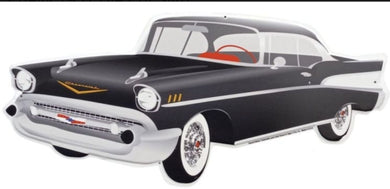 new chevy 1957 bel air die cut aluminum sign 24 wide x 10 tall wall decor transportation general motors chevy cars novelty