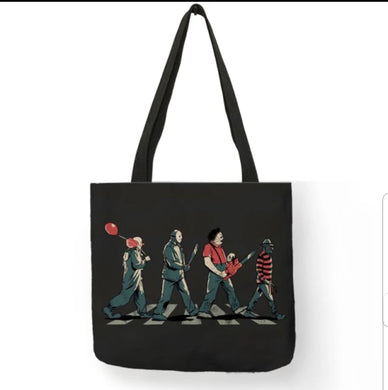 New ’Abbey Road Walking Horror’ Canvas Tote Bags. Image Is Printed On Both Sides. - Handbags