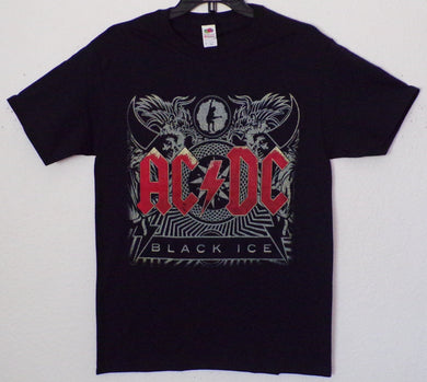 New ’AC/DC - Black Ice’ Unisex Silkscreen T-Shirt. Available From Small-3XL. - Small - Men’s Short Sleeve Shirt