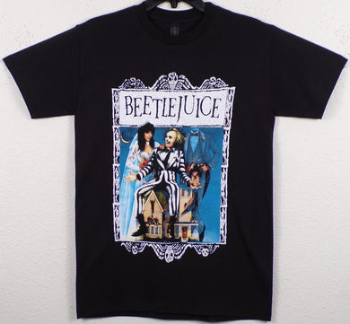 New ’Beetlejuice - 1988 Movie Cover’ Unisex Silkscreen T-Shirt. Available From Small-2XL. - Small - Men’s Short Sleeve