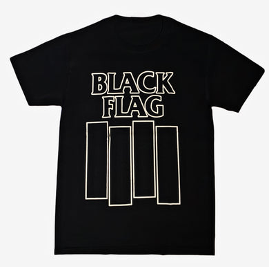 New ’Black Flag - Silhouette Bars’ Unisex Silkscreen T-Shirt. Available From Small-3XL. - Small - Men’s Short Sleeve