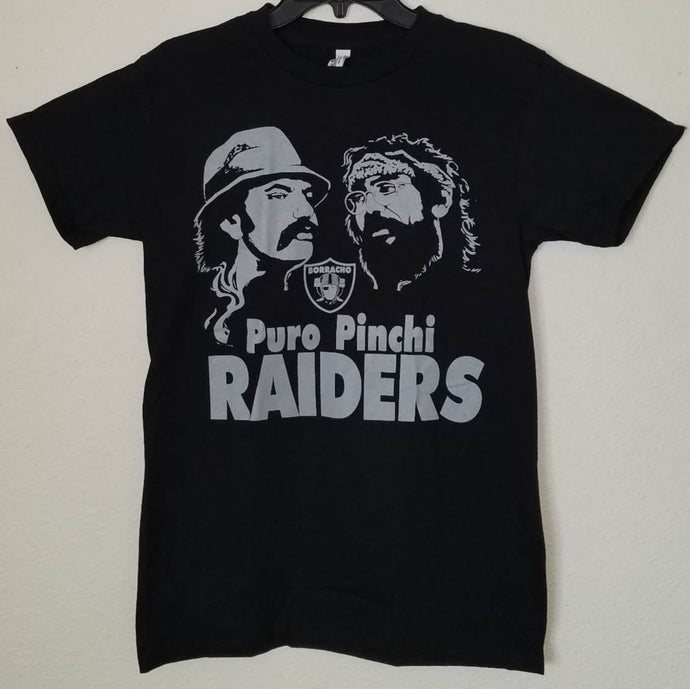 new cheech chong puro pinche raiders unisex silkscreen t-shirt available from small-2xl movie mexican style apparel adult sports 420 shirts tops