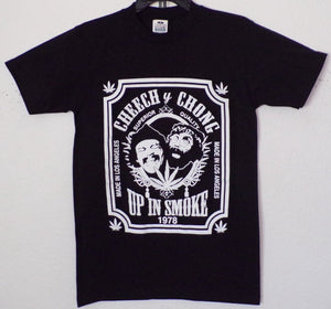 New ’Cheech & Chong - Up In Smoke’ Unisex Silkscreen T-Shirt. Available From Small-3XL. - Small - Men’s Short Sleeve