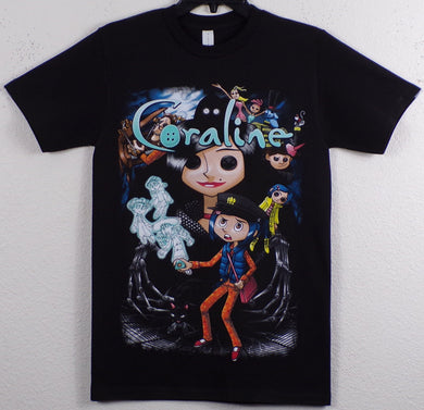 New ’Coraline Collage’ Unisex Silkscreen T-Shirt. Available From Small-3XL. - Small - Men’s Short Sleeve Shirt