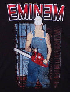 New ’Eminem With Chainsaw’ Unisex Silkscreen T-Shirt. Available From Small-2XL. - Men’s Short Sleeve Shirt