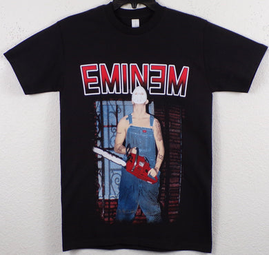 New ’Eminem With Chainsaw’ Unisex Silkscreen T-Shirt. Available From Small-2XL. - Small - Men’s Short Sleeve Shirt