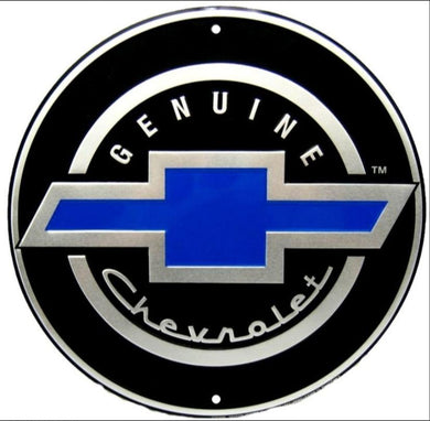 new genuine chevrolet blue bowtie 24 inch round embossed aluminum sign wall decor general motors die cut chevy chevrolet auto novelty