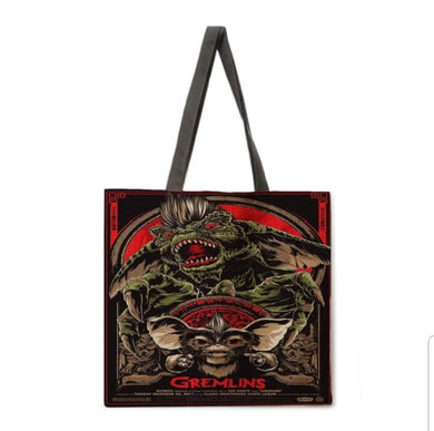 new gremlins canvas tote bags image is printed on both sides women unisex movie men horror apparel handbags