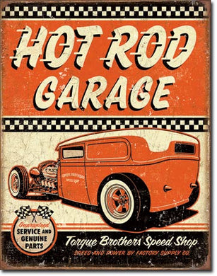 new hot rod garage torque brothers speed shop man cave wall art shop metal sign 12.5width x 16height decor trucks transportation mopar general motors ford cars auto novelty