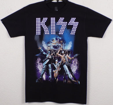 New ’Kiss On Stage’ Unisex Silkscreen T-Shirt. Available From Small-2XL. - Small - Men’s Short Sleeve Shirt