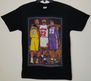 new kobe bryant michael jordan lebron james unisex silkscreen t-shirt available from small-3xl women unisex sports men apparel adult shirts tops