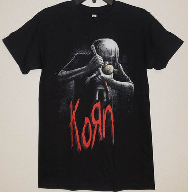 new korn demon w voodoo doll rock band mens silkscreen t-shirt available from small-3xl women voodoo doll unisex rock music unisex hard rock apparel adult shirts tops