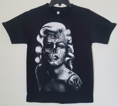 new marilyn monroe half dead mens silkscreen t-shirt available from small-2xl women vintage hollywood unisex men apparel adult shirts tops