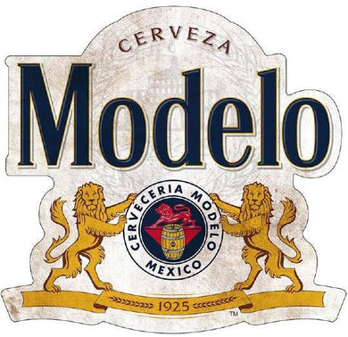 New ’Modelo Seal’ Home Bar Wall Décor Shaped Embossed Metal Sign. 16.5’’Tall x15.5’’ Wide. - Shaped Signs