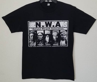 new n w a national warpath association silkscreen t-shirt available from small-3xl women unisex mexican style men indain apparel adult shirts tops