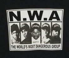 Load image into Gallery viewer, new n w a worlds most dangerous group unisex silkscreen t-shirt available from small 3xl yella women unisex rap music movie men mc ren ice cube eazy e dr dre apparel adult shirts tops
