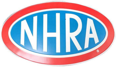 new nhra oval logo shaped embossed metal sign 18-5width x 13-5height transportation shaped signs hot rod drag racing cars american aluminum novelty